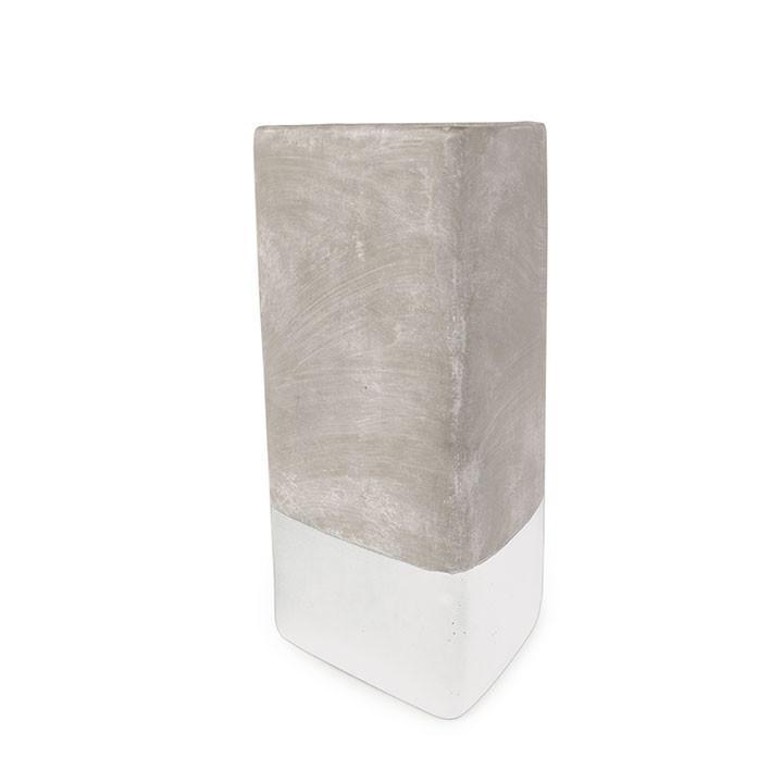 Tobacco + Patchouli Concrete Tall Triangle Candle
