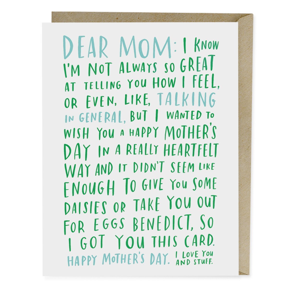 Awkward Mother's Day Card