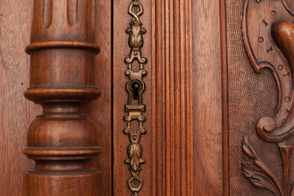 Antique French Walnut Serving Cabinet