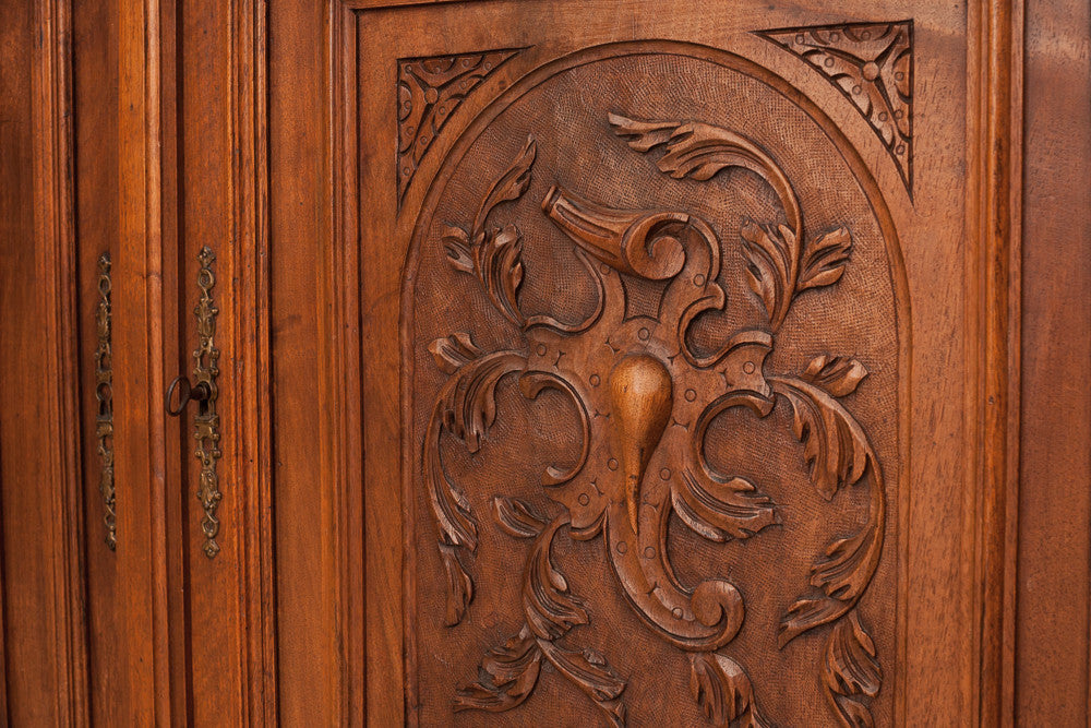 Antique French Walnut Serving Cabinet