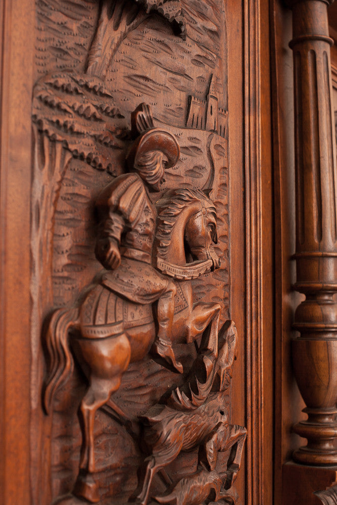 Antique French Walnut Serving Cabinet