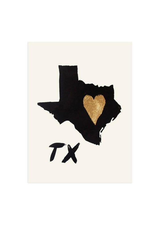 Texas Foil Art Print