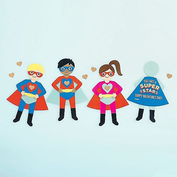 Superhero Valentines Card Kit